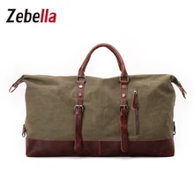 Zebella Leinwand Leder Military Seesack männer Reisetaschen Handgepäck Große Reisetasche Reisen Tote Männer WeekendBag