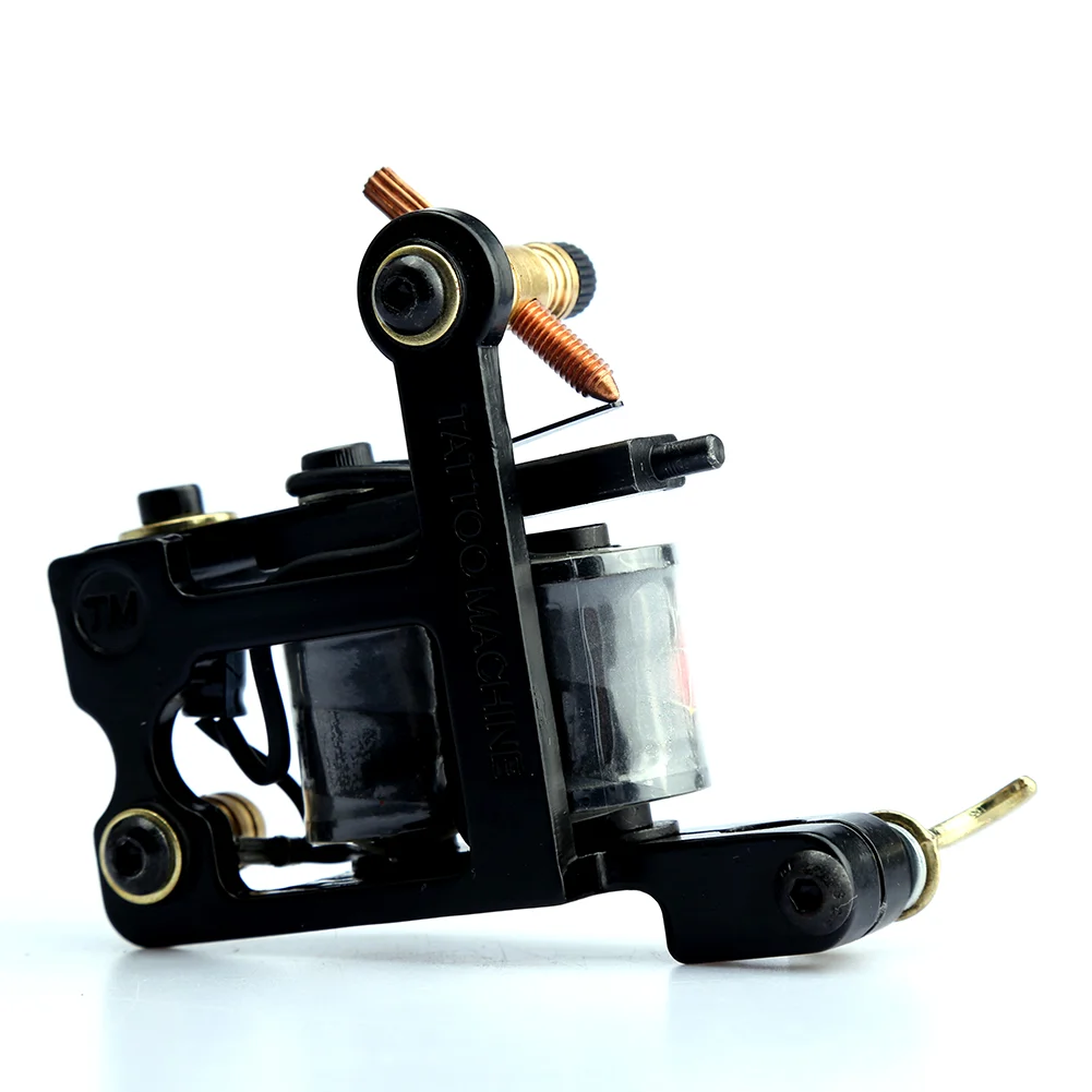 Top Shader Liner Tattoo Machine 8 Warp Coil Black Tattoo Gun Beginner