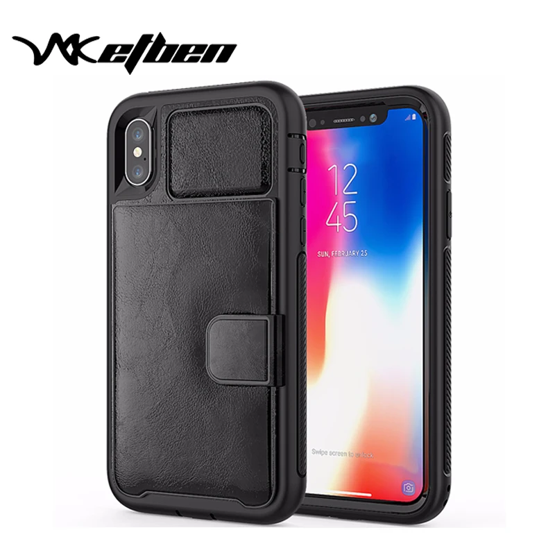 

W7ETBEN PU Leather Shockproof Defender wallet Case cover with Credit Card Holder Slot for iphone XS MAX XR X 8 7 6S 6 Plus
