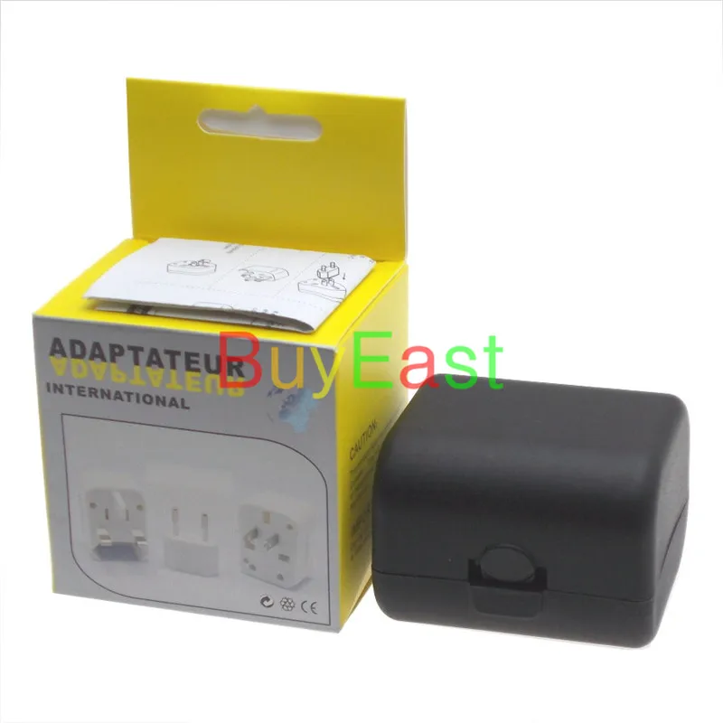 

Free shipping World Global All In One Travle Adapter US/EU/GB/AU/China/Japan Universal Power Plug Converter ' Black