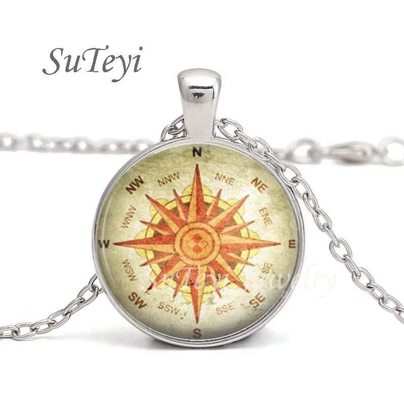 Steampunk Compass Pendant Necklace