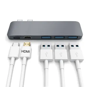 

Mosible Thunderbolt 3 Adapter USB Type C Hub to HDMI 4k HD for New Macbook Pro 2018 Type-C with Power Delivery