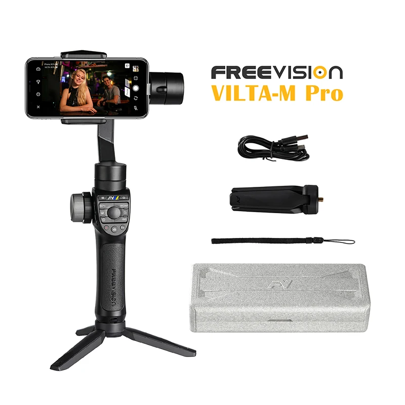 

In Stock Freevision Vilta-M Pro 3-Axis Smartphone Handheld Gimbal Stabilizer for Huawei IPhone X XS Samsung Gopro 5/6/7