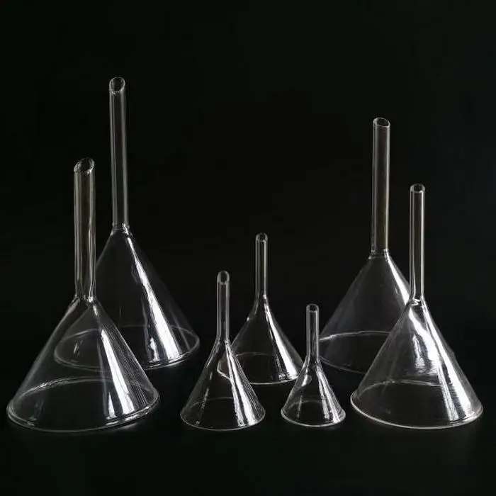 1Pcs Clear 100/120/150/180/210mm Glass Funnel For Using In Lab