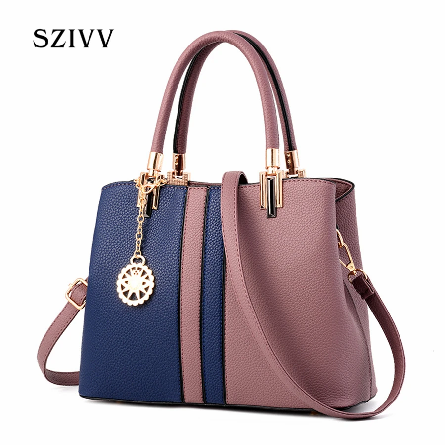 

New Women's shoulder Bags 2018 red pink new Fashion Contrast purple Crossbody bag Cross-section Square Women Bags