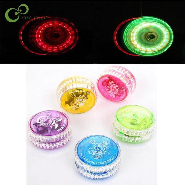 2Pcs/lot High Speed YoYo Ball Luminous Flashing Child Clutch Mechanism Yo-Yo Toys for Kid Entertainment Children Gift ZXH 1