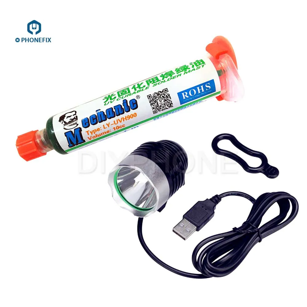 

GREEN UV Oil Net Soldering Mask Ink Stencils Tool Kits for fixing iPhone NAND A11 A10 A9 A8 Chip with Solder Mask Ink UV Light