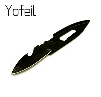 

Outdoor Gadget Multi-tool Key Knife Self-Defense Weapon Silver Black 2 Color Keychain Tool Multitool Keychain Hiking Accessories