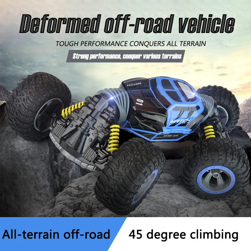 

1:12 4WD RC Car Scale double-sided 2.4GHz a key transformation vehicle all-terrain Varanid escalada Coche control toy