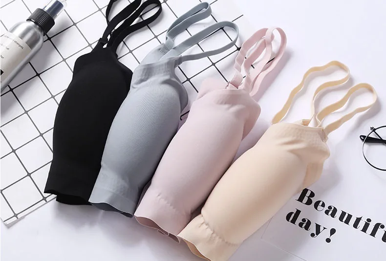 Queenral 2pcslot Seamless Bras For Women Underwear Lingerie Wireless BH Comfortable Soft Bralette Solid Color Brassiere  12