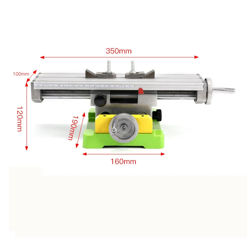1 шт. мини микро сверлильный и фрезерный станок сверлильный стенд BG6350 Многофункциональный крестообразный стол Высокоточный скользящий стол 350*120 мм