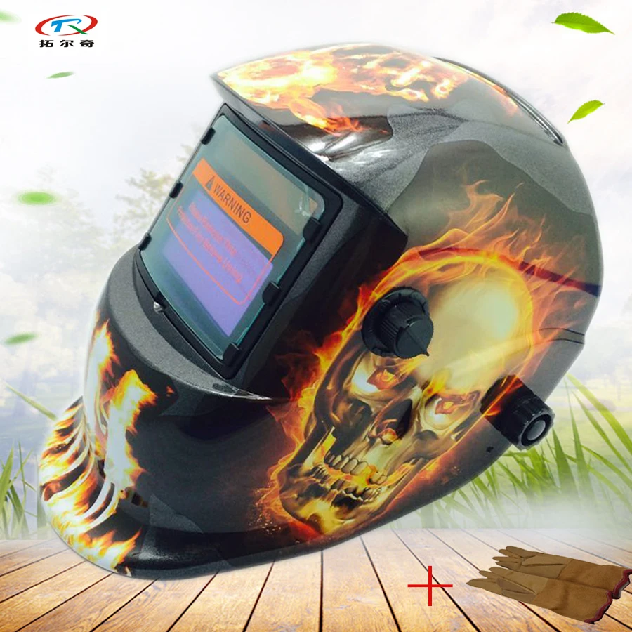 Хороший аккумулятор сварки шлем подарок Перчатки солнечной энергии сварочные маски Авто темнее Глаза Лицо защитный Шлифовка Защитные HD14