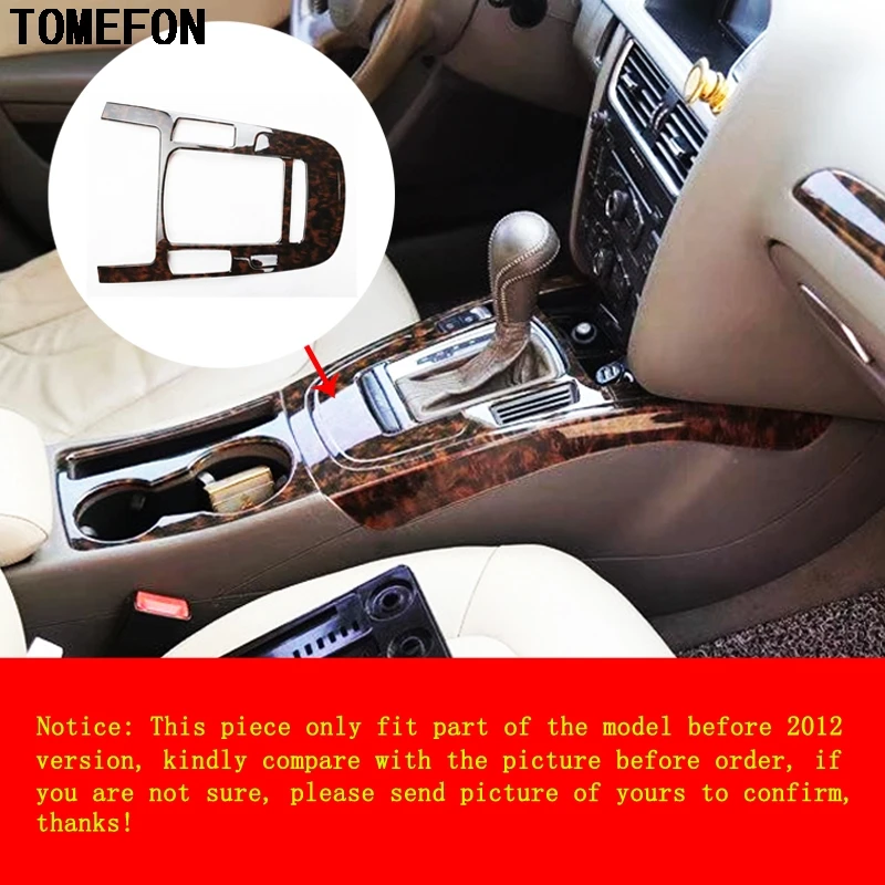 TOMEFON ABS plástico marrón especial clásico engranaje delantero Shif Panel marco ventana interruptor manija piezas interiores para Audi A4L 2009 -2016 TOMEFON ABS plástico marrón especial clásico engranaje delantero Shif Panel marco ventana interruptor manija piezas interiores para Audi A4L 2009 -2016