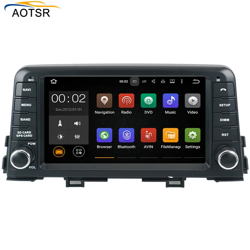 Excellent 2Din Android 8.0 Car Radio stereo For KIA MORNING 2016 2017 2018 GPS Navi Multimedia Player Head Unit Wifi 4-Core with dvd 4+32G 6