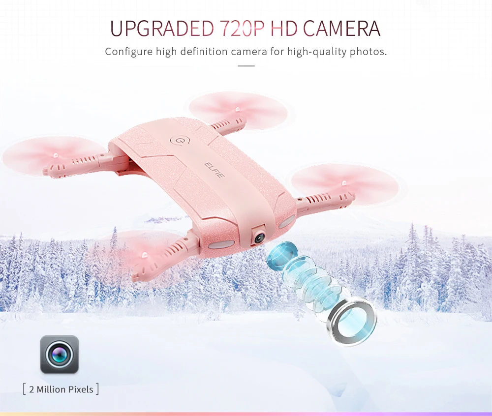 

(with more battery)Original JJRC H37 ELFIE LOVE with 2MP Camera drone WiFI FPV Quadcopter surpport ( IOS/Android phone )
