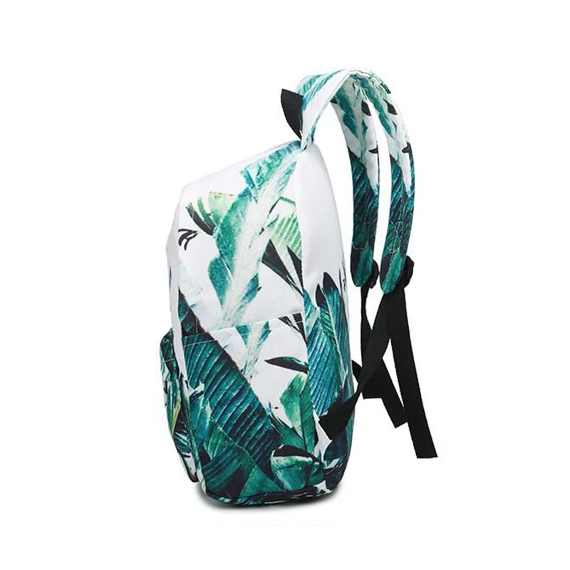 Модный женский рюкзак с принтом, красивые листья, большие школьные сумки для девочек, многофункциональные женские дорожные холщовые рюкзаки, L4-3104