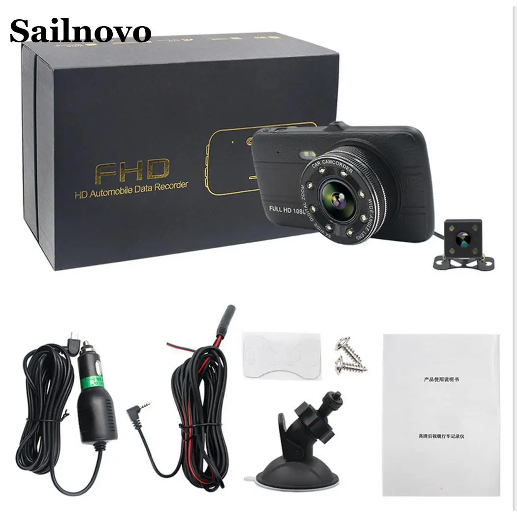 DVR Двойной объектив автомобиля Камера видео Регистраторы регистраторы G Сенсор