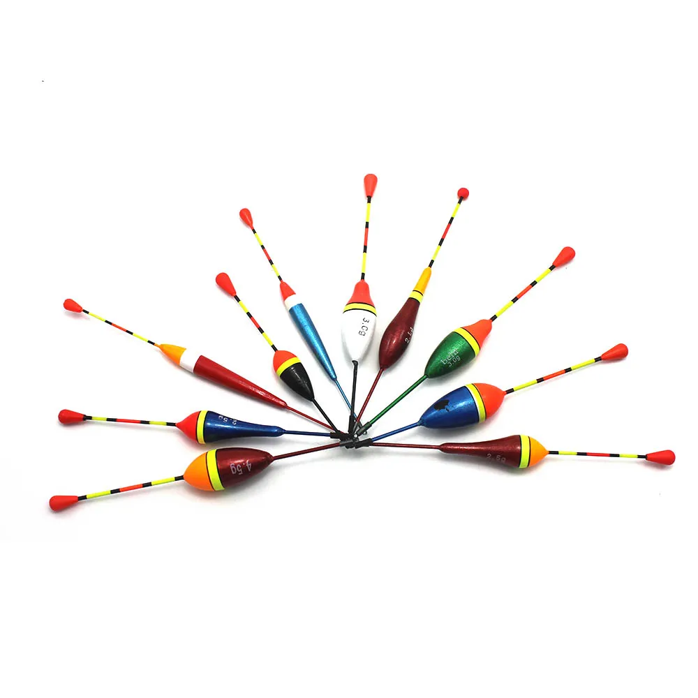 Bolsa de Pesca Tamanho da Mistura para Equipamento de Pesca Flutuador Longo Cauda Pesca Flutua Set4.5g 3.0g 2.5g 1.2g 0.8g 0.6g 100 Pçs – 10