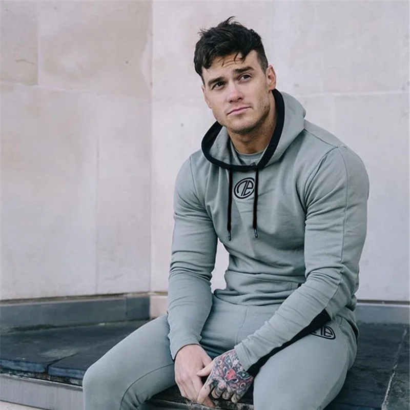 Spring Men Sportswear Tracksuit Hooded Sweatshirt Hoodies+pants Running Jogging Casual Fitness Gym Workout Outfit Set Sport Suit Spring Men Sportswear Tracksuit Hooded Sweatshirt Hoodies+pants Running Jogging Casual Fitness Gym Workout Outfit Set Sport Suit