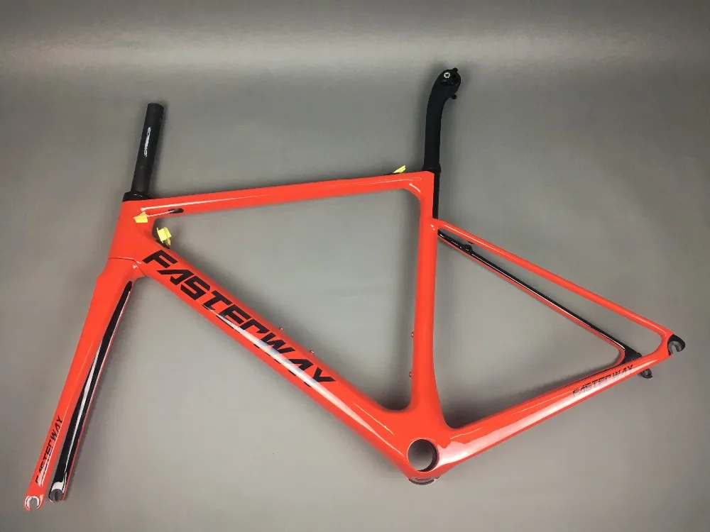 Clearance 2019 design super light FASTERWAY classic carbon road frameset D Brake carbon bike frame:Frameset+Seatpost+Fork+Clamp+Headset 113