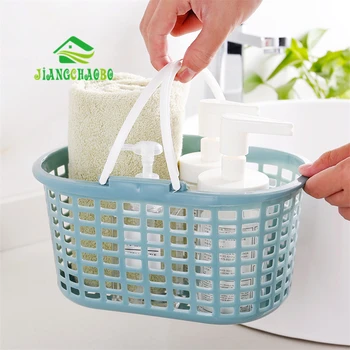 

Bathroom Bath Storage Basket Plastic Portable Bath Wash Basket Hollow Vegetable And Fruit Storage Basket