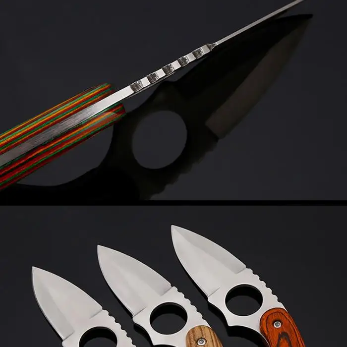 ACCHAMP Тактический нож выживания Открытый нож инструмент портативный небольшой прямой нож из нержавеющей стали походные карманные ножи