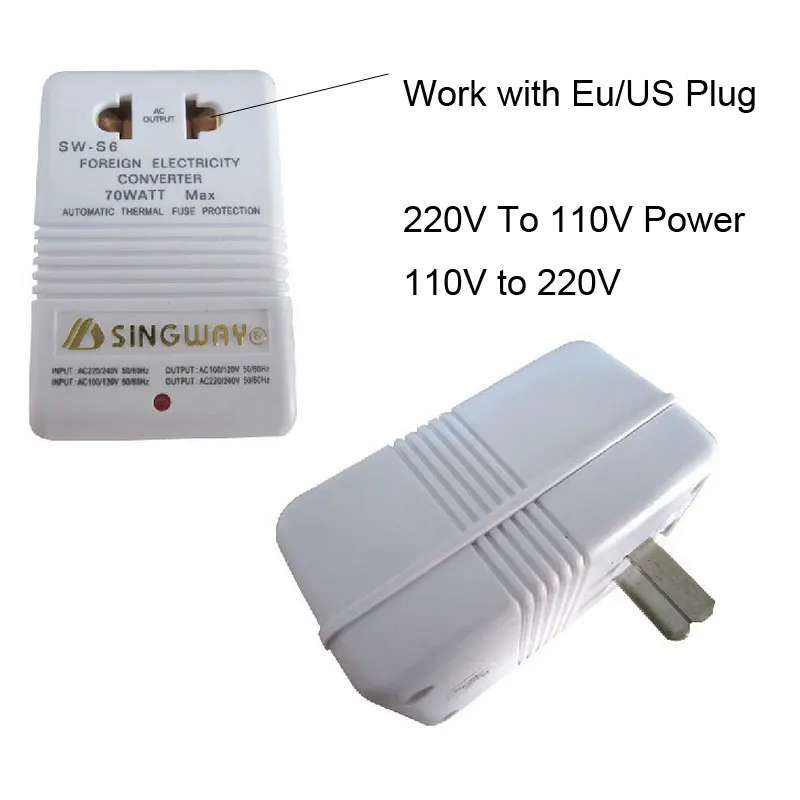 New Charger professional convert 220V To 110V Step Up/Down Dual Voltage 110 to 220 Converter Transformer Travel Adapter Switch