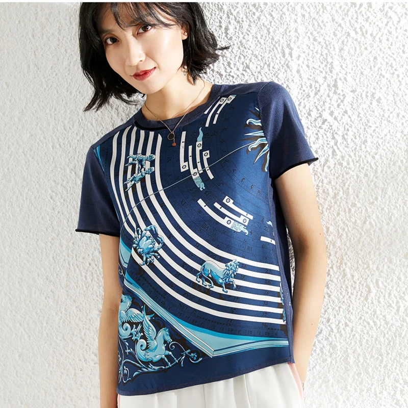 camisetas verano mujer ropa camisetas mujer manga corta tallas grandes mujer tops seda women vintage aesthetic clothes streetwear shein mujer moda mujer camisetas tallas grandes mujer azul shirt sheinside|Camisetas| -