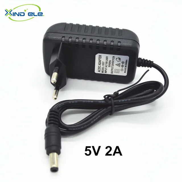 5V2A AC 100V 240V Converter Adapter DC 5V 2A 2000mA Power Supply EU ...