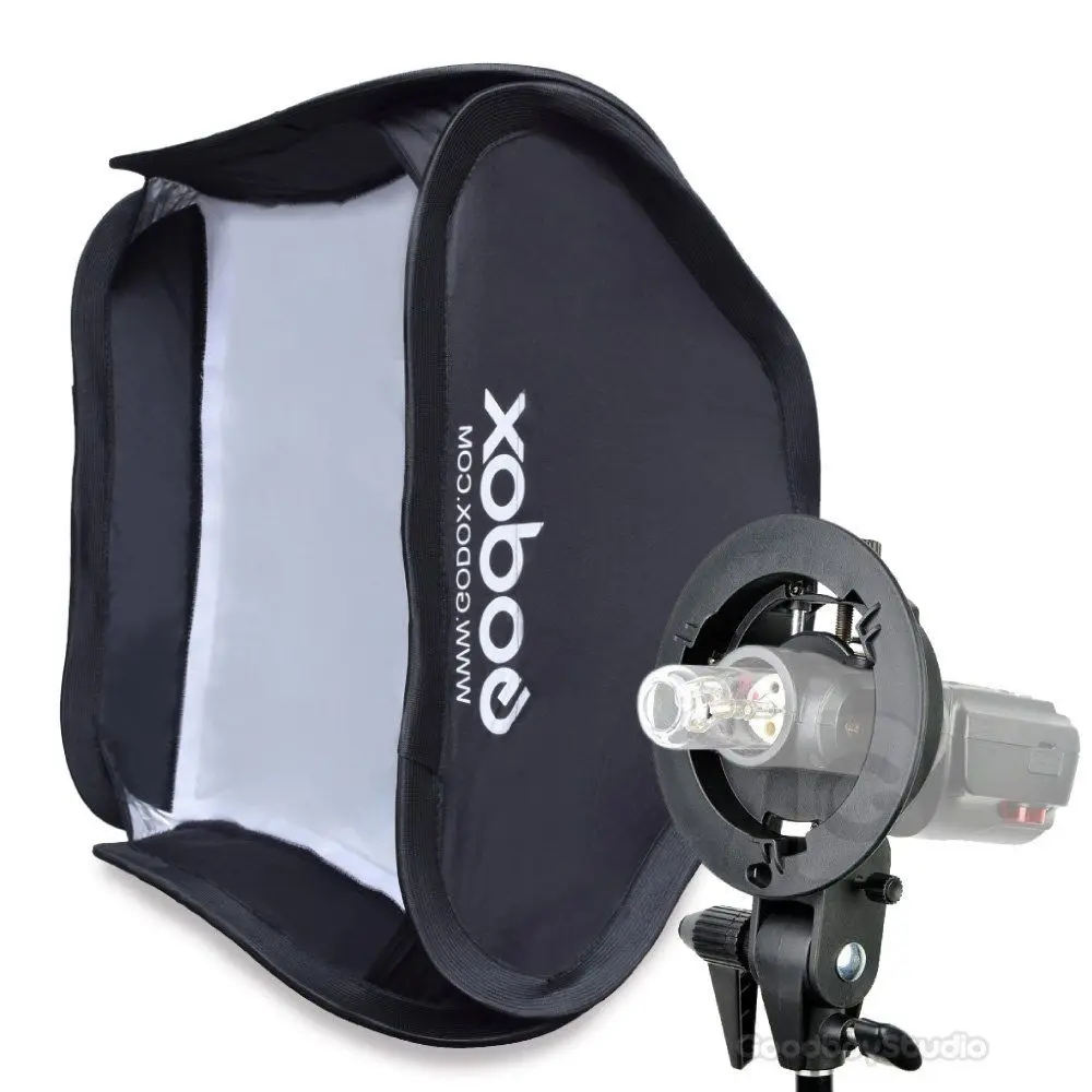 

40 x 40cm 15.7 x 15.7'' Collapsible Softbox + S-type Bracket Holder Bowens Mount for Godox AD200 AD-200
