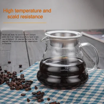

Newly Heat Resistant Glass Coffee Pot with Silicone Sleeve for Home Kitchen XSD88