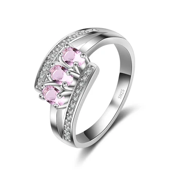 

Luxury Bridal Jewelry For Women Fashion CZ Crystal Rings 925 Sterling Silver Wedding Engagement Finger Ring Bague Bijoux