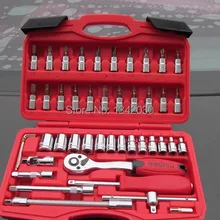 46 шт. набор стальной Авто рукав комбинированный инструмент гаечный ключ набор автомобиля и инструменты для ремонта мотоцикла