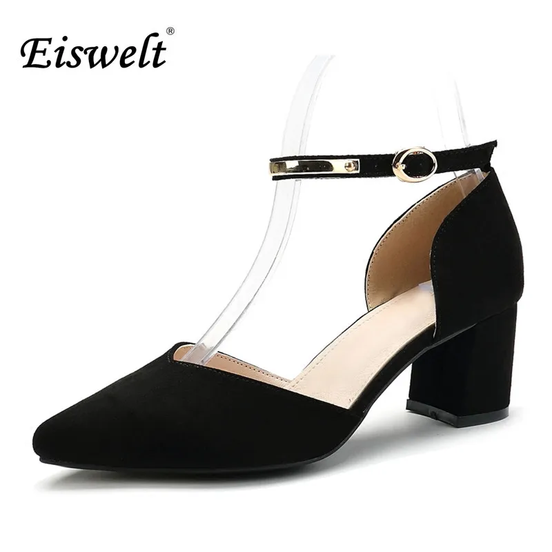 

Eiswelt Women Shoes 2017 Pointed Toe Bling Women Pumps Sexy High Heels Women Shoes Sweet Wedding Shoes Thick Heel Shoes#EGMJ83