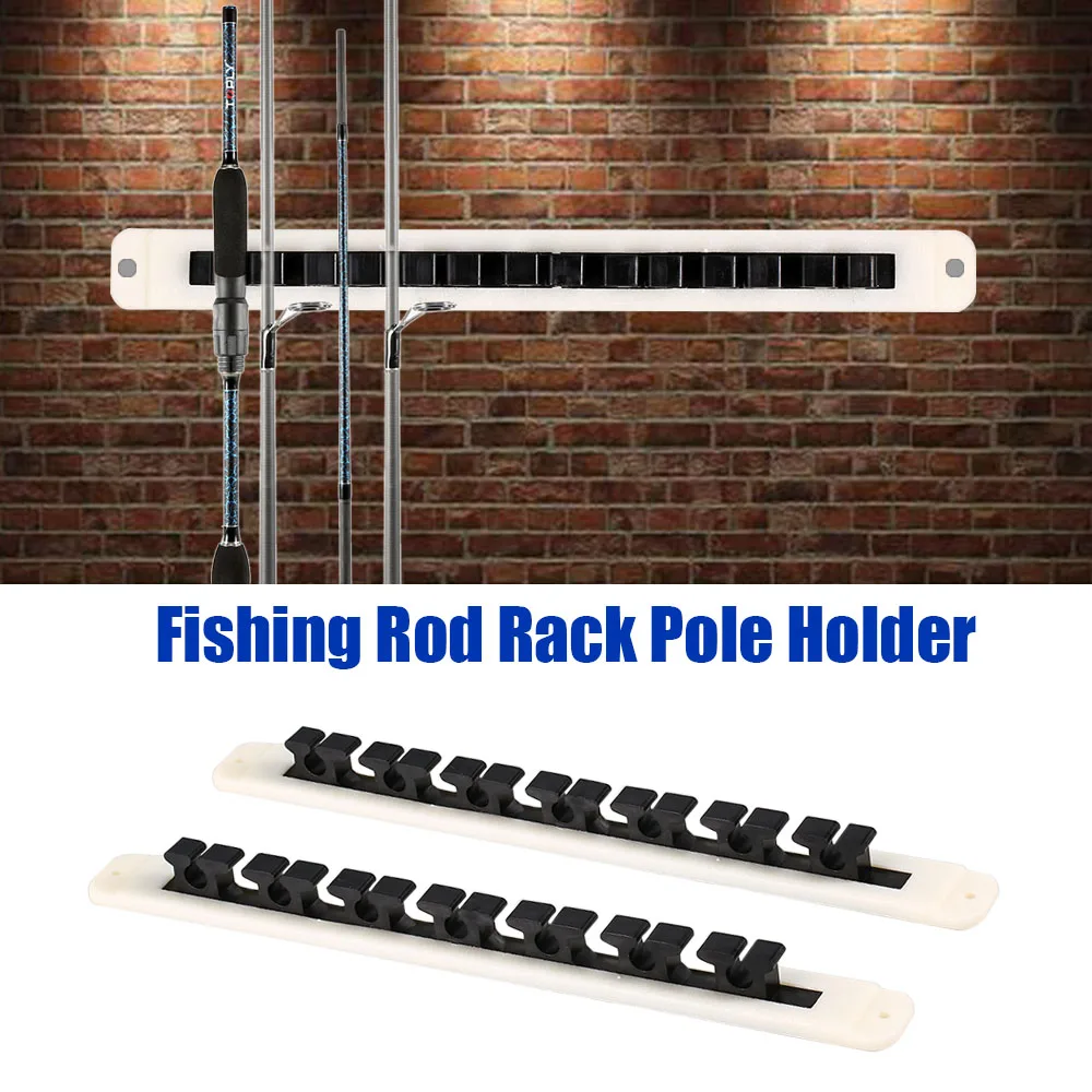 horizontal fishing pole rack