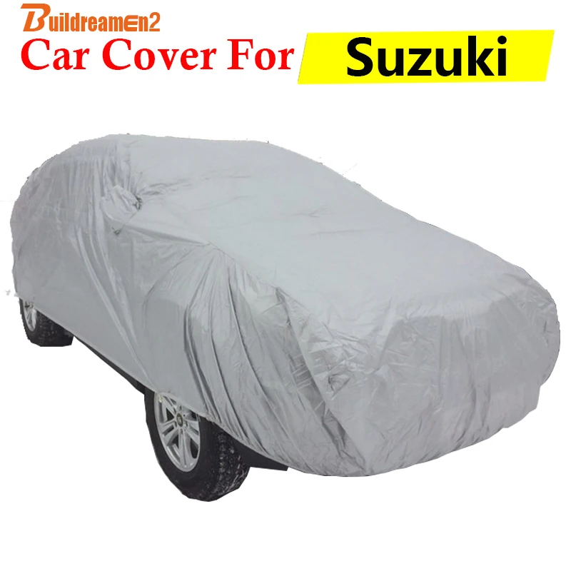Buildreamen2 Car Cover Outdoor Sun Shield Snow Rain Dust Scratch