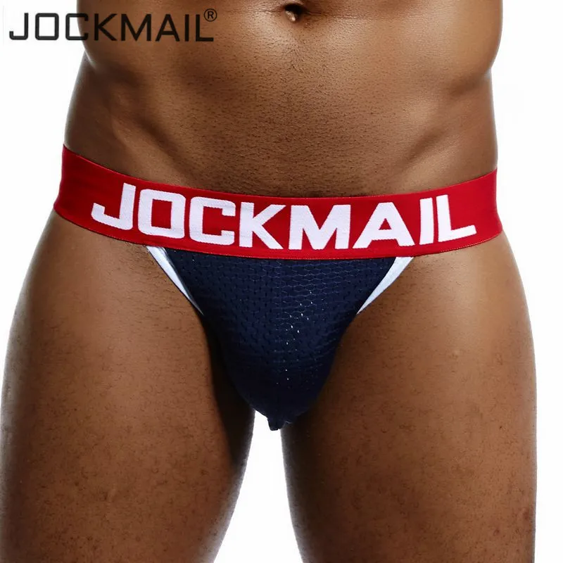 Мужское нижнее белье JOCKMAIL Сетчатое сексуальное с низкой талией трусы для геев