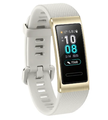 huawei Band 3 Pro gps Amoled 0,95 дюймов полноцветный дисплей умный браслет металлическая Рамка Водонепроницаемый Фитнес Пульс - Цвет: Gold