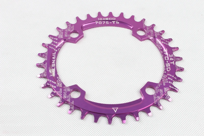 SNAIL 32T 34T 36T 38T Positive and negative tooth single plate mountain bike disc disk MTB bicycle crank sprocket (8)