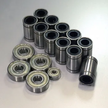 

Prusa i3 Rework 3D Printer Bearing Set 11pcs LM8UU 4pcs 608zz 624zz Reprap 3D printer parts prusa i3 3d printer ball bearings
