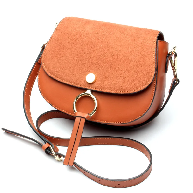 

2018 New Fashion Women Vintage Shoulder Bag Crossbody Scrub Handbag Female Mini Saddle Ring Bag Lady Messenger Small Bags