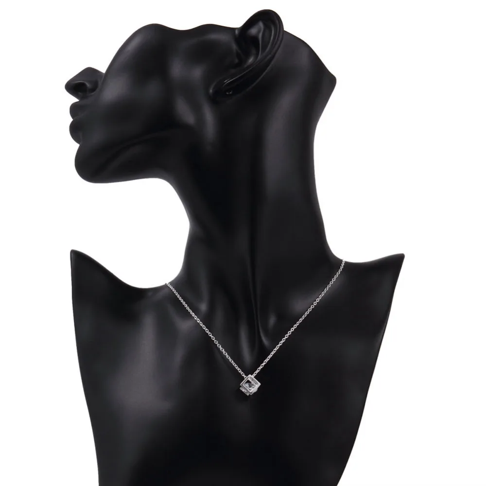 Simple-Style-Elegant-Women-Square-Shape-925-Sterling-Silver-Necklaces-New-Long-Cubic-Zirconia-Pendant-Fine (3)