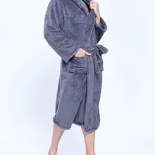 Пара халаты для мужчин женщин осень зима плюшевые пара халат толстый теплый женский кимоно