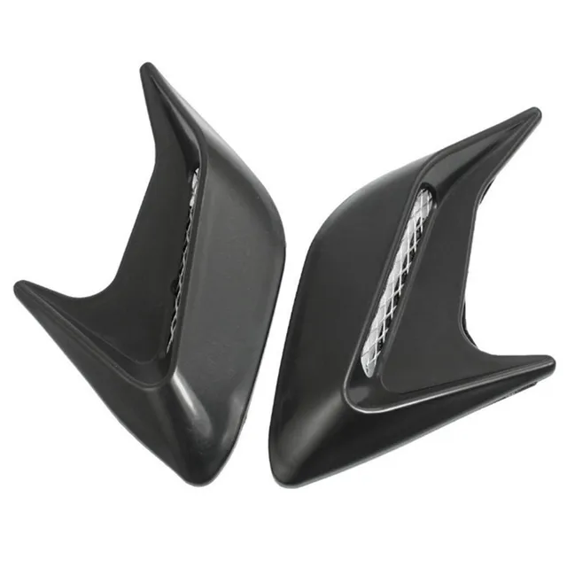 Hihaha 2 Pcs Car Auto Red Plastic Scoop Vent Cover Air Flow Hood Decors Durable Material