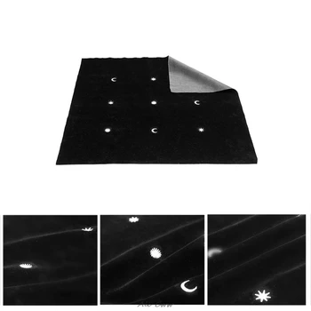 

50x50cm Star Moon Velvet Tarot Tablecloth Astrology Board Game Embroidery Crafts