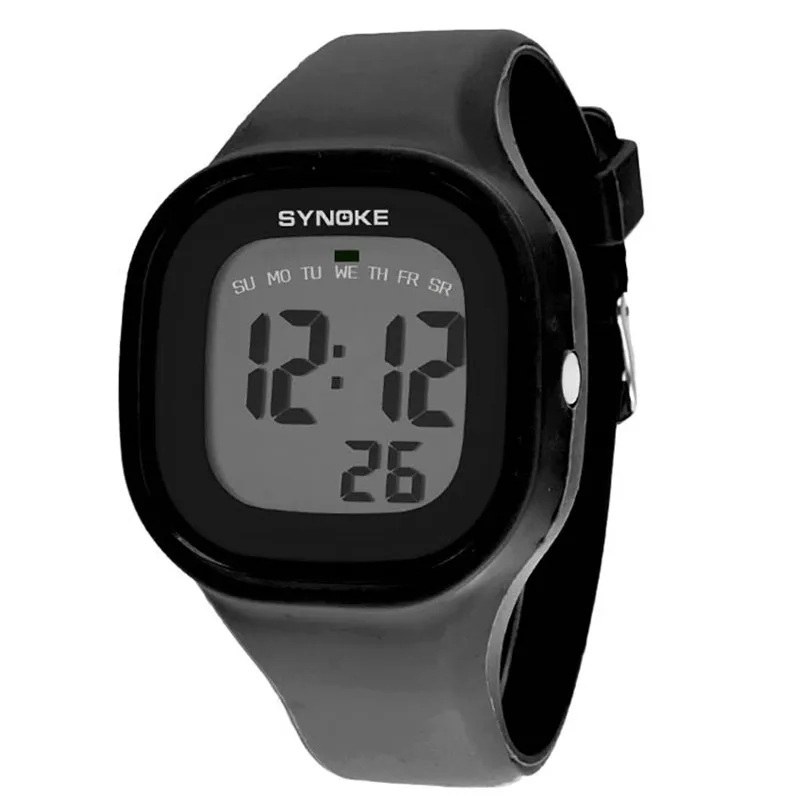 

Unisex Silicone LED Light Digital Sport Wrist Watch Kid Women Girl Men Boy Watches 7 Colorful Light Swimming Waterproof Watch &A