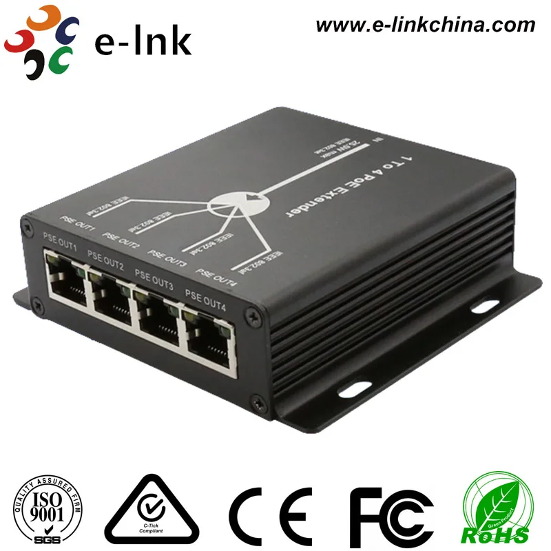 Новый мини 10/100 м 4 порта POE удлинитель 25 5 Вт расширение 120 метров IEEE802.3af сетевые