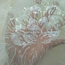 Вышивка, модное кружево, блестки, свадебная кружевная ткань, элегантное платье, кружево для свадебного платья, ширина 130 см