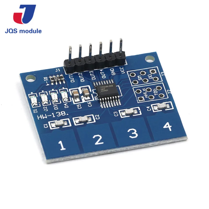 

NEW 4Channel Digital Touch Sensor Capacitive Switch Module Button TTP224