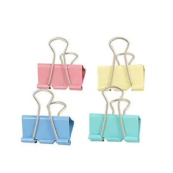 

24 Pcs Metal 1.6" Width Foldback Binder Clips Clamps